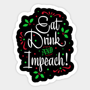 Holiday Impeachment Humor Sticker